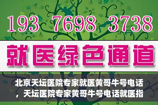 北京天坛医院专家就医黄哥牛号电话，天坛医院专家黄哥牛号电话就医指南，专业医疗团队为您解答疑难病症