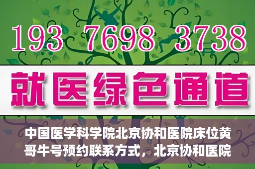 中国医学科学院北京协和医院床位黄哥牛号预约联系方式，北京协和医院床位预约攻略，黄哥牛号预约联系方式揭秘