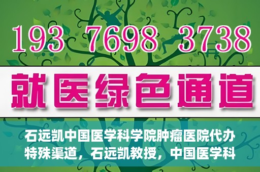 石远凯中国医学科学院肿瘤医院代办特殊渠道，石远凯教授，中国医学科学院肿瘤医院特殊渠道代办解析
