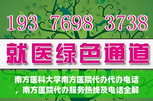 南方医科大学南方医院代办代办电话，南方医院代办服务热线及电话全解析