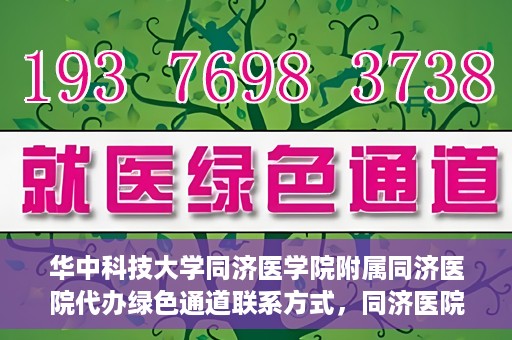 华中科技大学同济医学院附属同济医院代办绿色通道联系方式，同济医院绿色通道代办服务联系方式揭秘