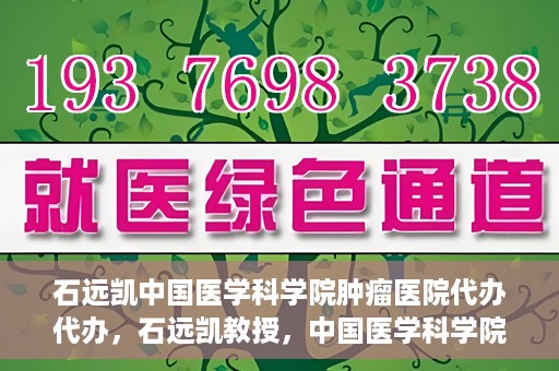 石远凯中国医学科学院肿瘤医院代办代办，石远凯教授，中国医学科学院肿瘤医院代办服务详解