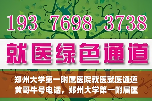 郑州大学第一附属医院就医就医通道黄哥牛号电话，郑州大学第一附属医院就医通道解析，黄哥牛号电话全解析