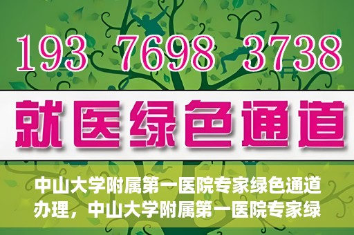 中山大学附属第一医院专家绿色通道办理，中山大学附属第一医院专家绿色通道办理详解