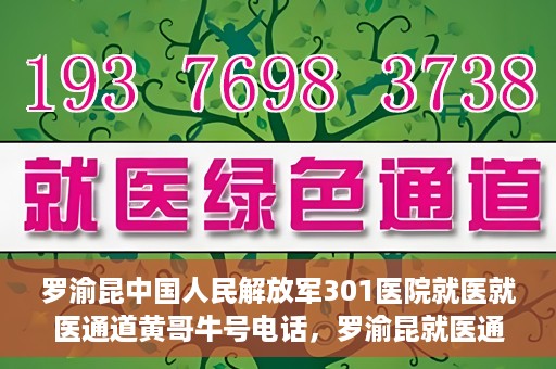罗渝昆中国人民解放军301医院就医就医通道黄哥牛号电话，罗渝昆就医通道揭秘，中国人民解放军301医院黄哥牛号电话的背后故事
