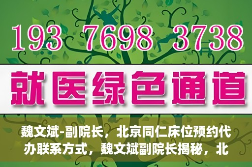 魏文斌-副院长，北京同仁床位预约代办联系方式，魏文斌副院长揭秘，北京同仁医院床位预约代办的权威联系方式
