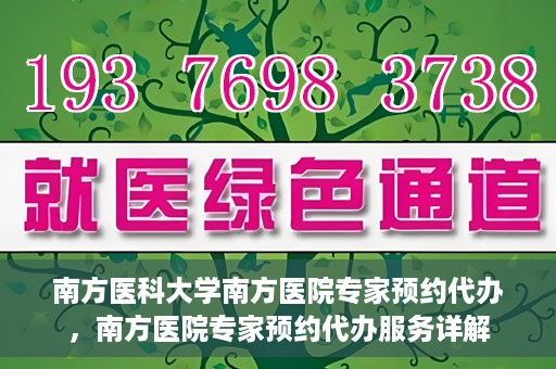 南方医科大学南方医院专家预约代办，南方医院专家预约代办服务详解