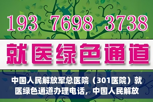 中国人民解放军总医院（301医院）就医绿色通道办理电话，中国人民解放军总医院就医绿色通道办理热线详解