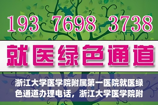 浙江大学医学院附属第一医院就医绿色通道办理电话，浙江大学医学院附属第一医院就医绿色通道服务热线电话解析及办理指南