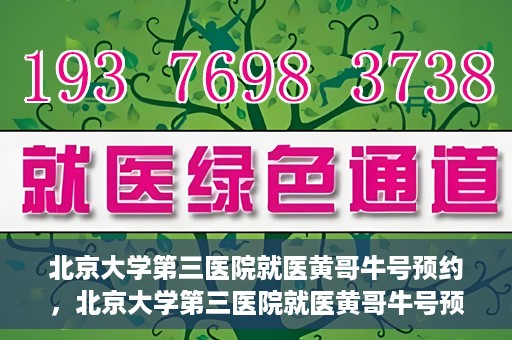 北京大学第三医院就医黄哥牛号预约，北京大学第三医院就医黄哥牛号预约攻略解析