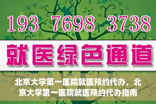 北京大学第一医院就医预约代办，北京大学第一医院就医预约代办指南