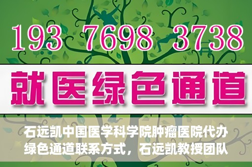 石远凯中国医学科学院肿瘤医院代办绿色通道联系方式，石远凯教授团队绿色通道联系方式，中国医学科学院肿瘤医院权威解读与代办服务指南