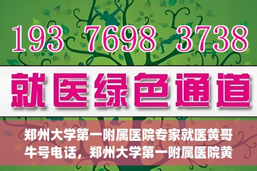 郑州大学第一附属医院专家就医黄哥牛号电话，郑州大学第一附属医院黄哥牛号专家就医热线