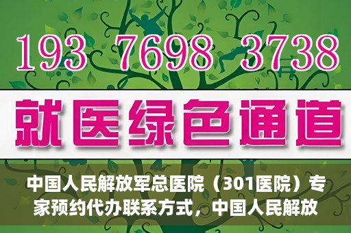 中国人民解放军总医院（301医院）专家预约代办联系方式，中国人民解放军总医院（301医院）专家预约咨询与联系方式全解析