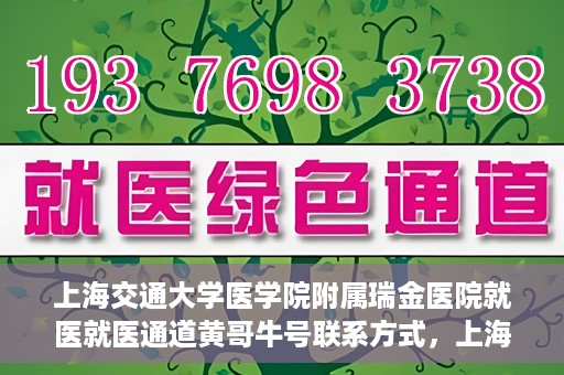 上海交通大学医学院附属瑞金医院就医就医通道黄哥牛号联系方式，上海交通大学医学院附属瑞金医院就医通道详解，黄哥牛号联系方式揭秘