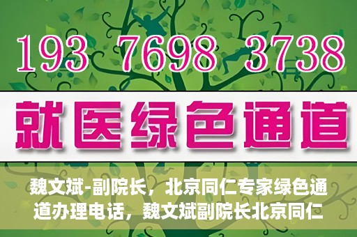 魏文斌-副院长，北京同仁专家绿色通道办理电话，魏文斌副院长北京同仁专家绿色通道联系电话及办理须知