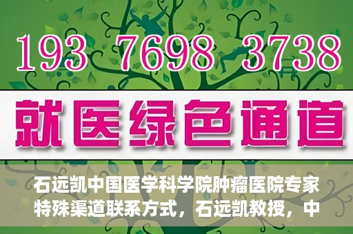 石远凯中国医学科学院肿瘤医院专家特殊渠道联系方式，石远凯教授，中国医学科学院肿瘤医院专家联系方式揭秘