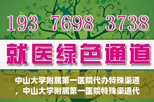 中山大学附属第一医院代办特殊渠道，中山大学附属第一医院特殊渠道代办服务解析