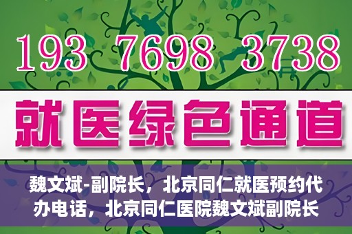 魏文斌-副院长，北京同仁就医预约代办电话，北京同仁医院魏文斌副院长，就医预约代办电话详解