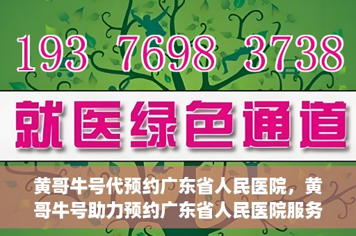 黄哥牛号代预约广东省人民医院，黄哥牛号助力预约广东省人民医院服务