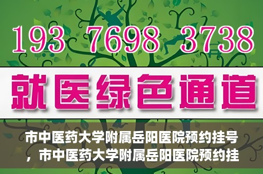 市中医药大学附属岳阳医院预约挂号，市中医药大学附属岳阳医院预约挂号攻略，便捷就医从这里开始