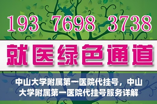 中山大学附属第一医院代挂号，中山大学附属第一医院代挂号服务详解