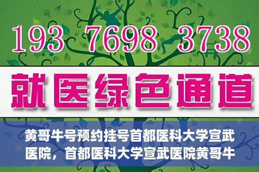 黄哥牛号预约挂号首都医科大学宣武医院，首都医科大学宣武医院黄哥牛号预约挂号指南