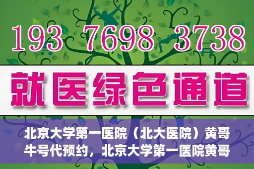 北京大学第一医院（北大医院）黄哥牛号代预约，北京大学第一医院黄哥牛号预约服务解析