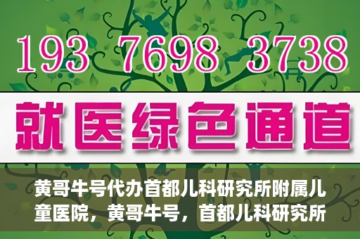 黄哥牛号代办首都儿科研究所附属儿童医院，黄哥牛号，首都儿科研究所附属儿童医院的代办服务