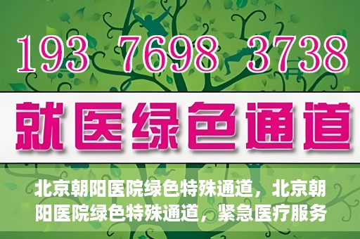 北京朝阳医院绿色特殊通道，北京朝阳医院绿色特殊通道，紧急医疗服务的速度与温情