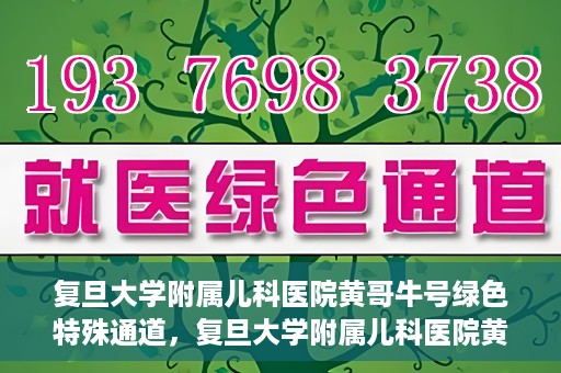 复旦大学附属儿科医院黄哥牛号绿色特殊通道，复旦大学附属儿科医院黄哥牛号，绿色特殊通道的温暖守护