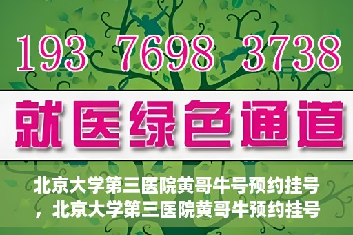 北京大学第三医院黄哥牛号预约挂号，北京大学第三医院黄哥牛预约挂号攻略，轻松预约专家号