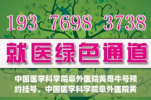 中国医学科学院阜外医院黄哥牛号预约挂号，中国医学科学院阜外医院黄哥牛号预约挂号指南