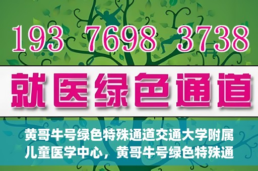 黄哥牛号绿色特殊通道交通大学附属儿童医学中心，黄哥牛号绿色特殊通道，交通大学附属儿童医学中心探访之旅