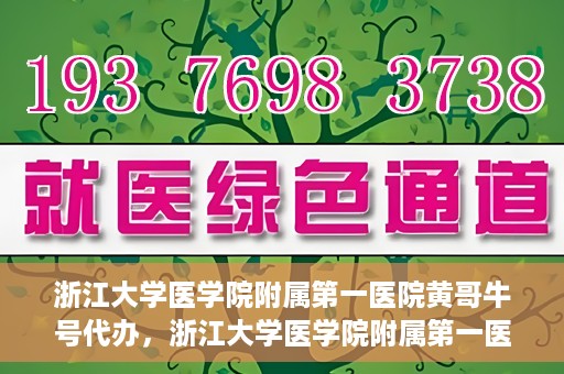 浙江大学医学院附属第一医院黄哥牛号代办，浙江大学医学院附属第一医院黄哥牛号业务代办全攻略