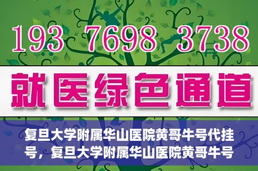 复旦大学附属华山医院黄哥牛号代挂号，复旦大学附属华山医院黄哥牛号代挂号服务详解