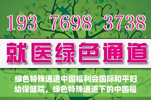 绿色特殊通道中国福利会国际和平妇幼保健院，绿色特殊通道下的中国福利会国际和平妇幼保健院，守护母婴健康的温馨港湾