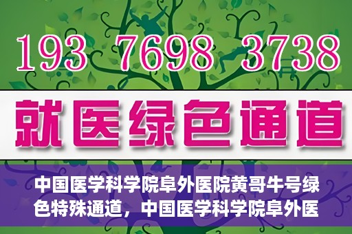 中国医学科学院阜外医院黄哥牛号绿色特殊通道，中国医学科学院阜外医院黄哥牛号，绿色特殊通道的医学力量探索