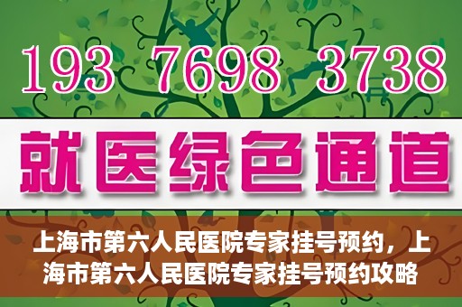 上海市第六人民医院专家挂号预约，上海市第六人民医院专家挂号预约攻略，一站式解决您的就医需求