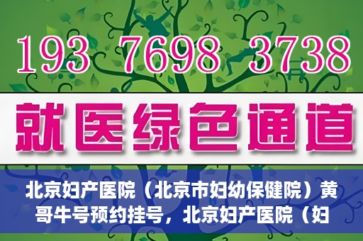 北京妇产医院（北京市妇幼保健院）黄哥牛号预约挂号，北京妇产医院（妇幼保健院）黄哥牛号预约挂号攻略，轻松挂号，就医无忧！