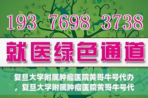 复旦大学附属肿瘤医院黄哥牛号代办，复旦大学附属肿瘤医院黄哥牛号代办，真相揭秘与深度解析