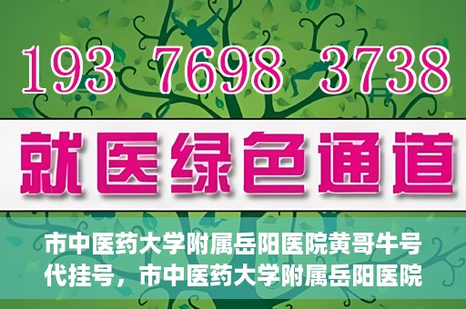 市中医药大学附属岳阳医院黄哥牛号代挂号，市中医药大学附属岳阳医院黄哥牛号代挂号服务解析