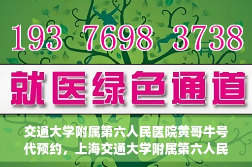 交通大学附属第六人民医院黄哥牛号代预约，上海交通大学附属第六人民医院黄哥牛号预约服务启动