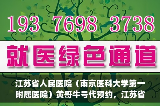 江苏省人民医院（南京医科大学第一附属医院）黄哥牛号代预约，江苏省人民医院（南京医科大学第一附属医院）黄哥牛号预约服务解析