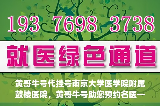 黄哥牛号代挂号南京大学医学院附属鼓楼医院，黄哥牛号助您预约名医——南京鼓楼医院挂号新体验