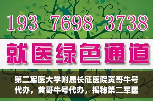 第二军医大学附属长征医院黄哥牛号代办，黄哥牛号代办，揭秘第二军医大学附属长征医院的医疗服务新篇章