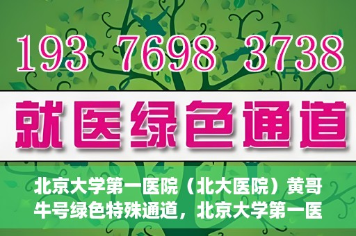 北京大学第一医院（北大医院）黄哥牛号绿色特殊通道，北京大学第一医院绿色特殊通道，黄哥牛号的探索与实践