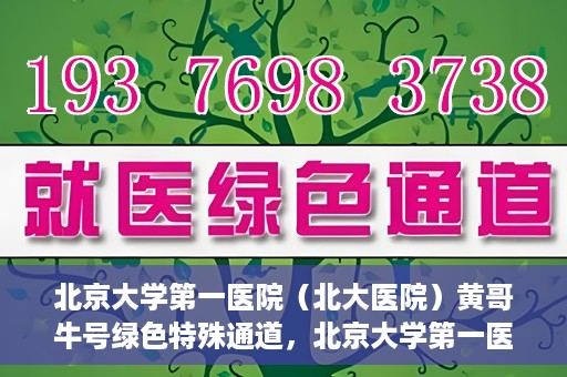 北京大学第一医院（北大医院）黄哥牛号绿色特殊通道，北京大学第一医院绿色特殊通道，黄哥牛号的探索与实践