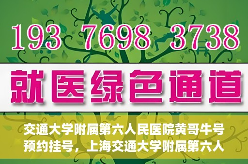 交通大学附属第六人民医院黄哥牛号预约挂号，上海交通大学附属第六人民医院黄哥牛号预约挂号攻略