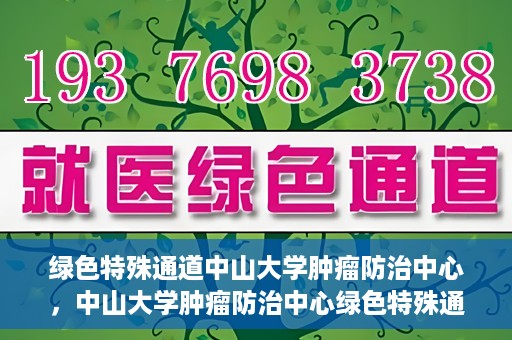 绿色特殊通道中山大学肿瘤防治中心，中山大学肿瘤防治中心绿色特殊通道，守护生命之光